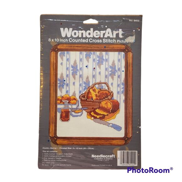 WonderArt Other - WonderArt Counted Cross Stitch Kit Country Baking #5402 New Open Package 8 x 10